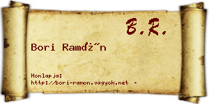 Bori Ramón névjegykártya